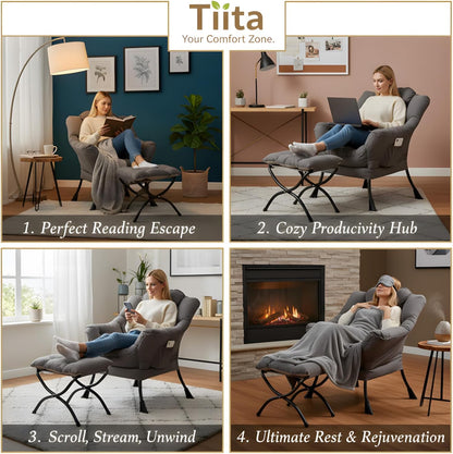 Tiita Modern Large Accent Chair - Canva Home