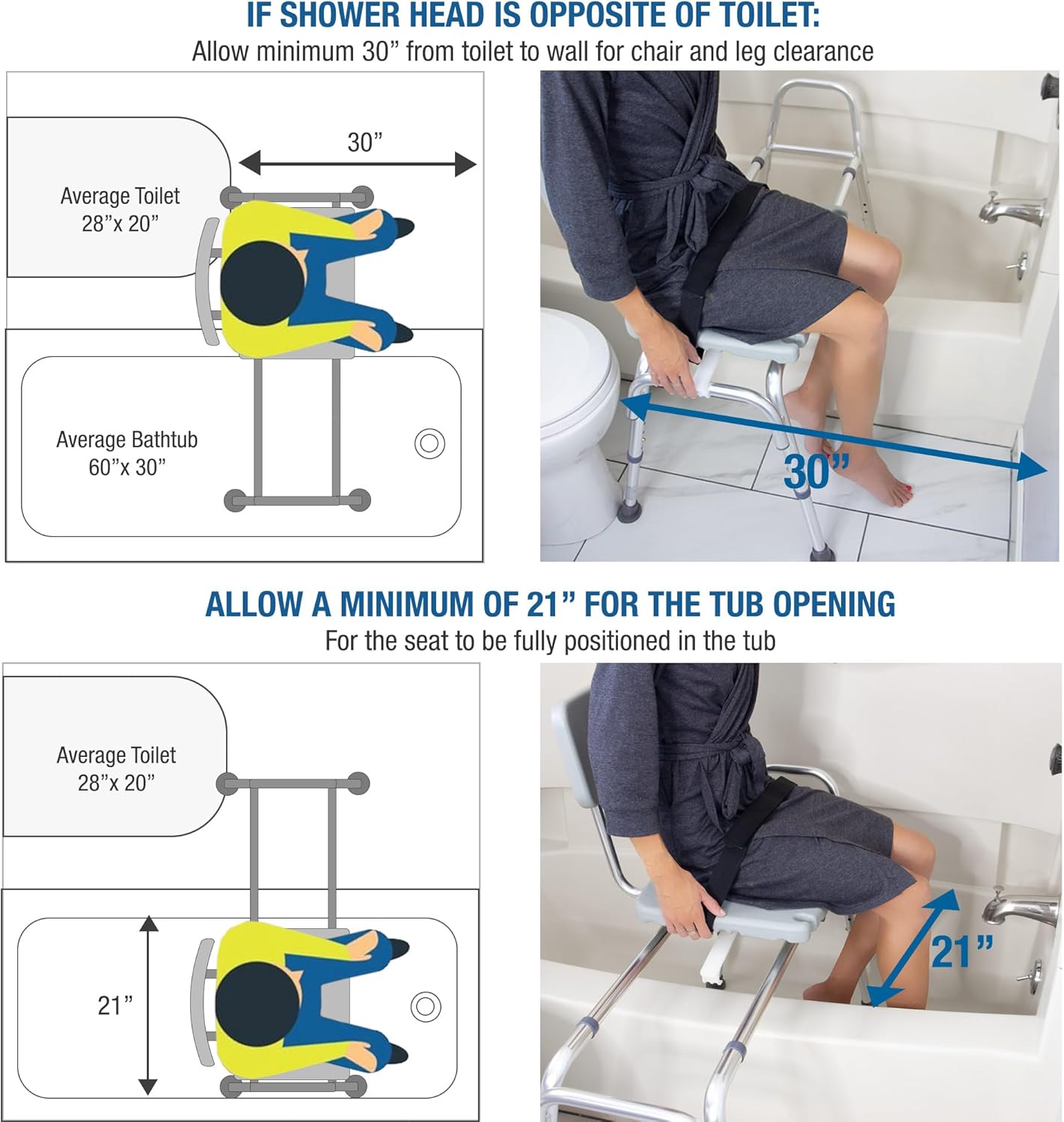 Senior Tub Transfer Bench and Shower Chair - Canva Home