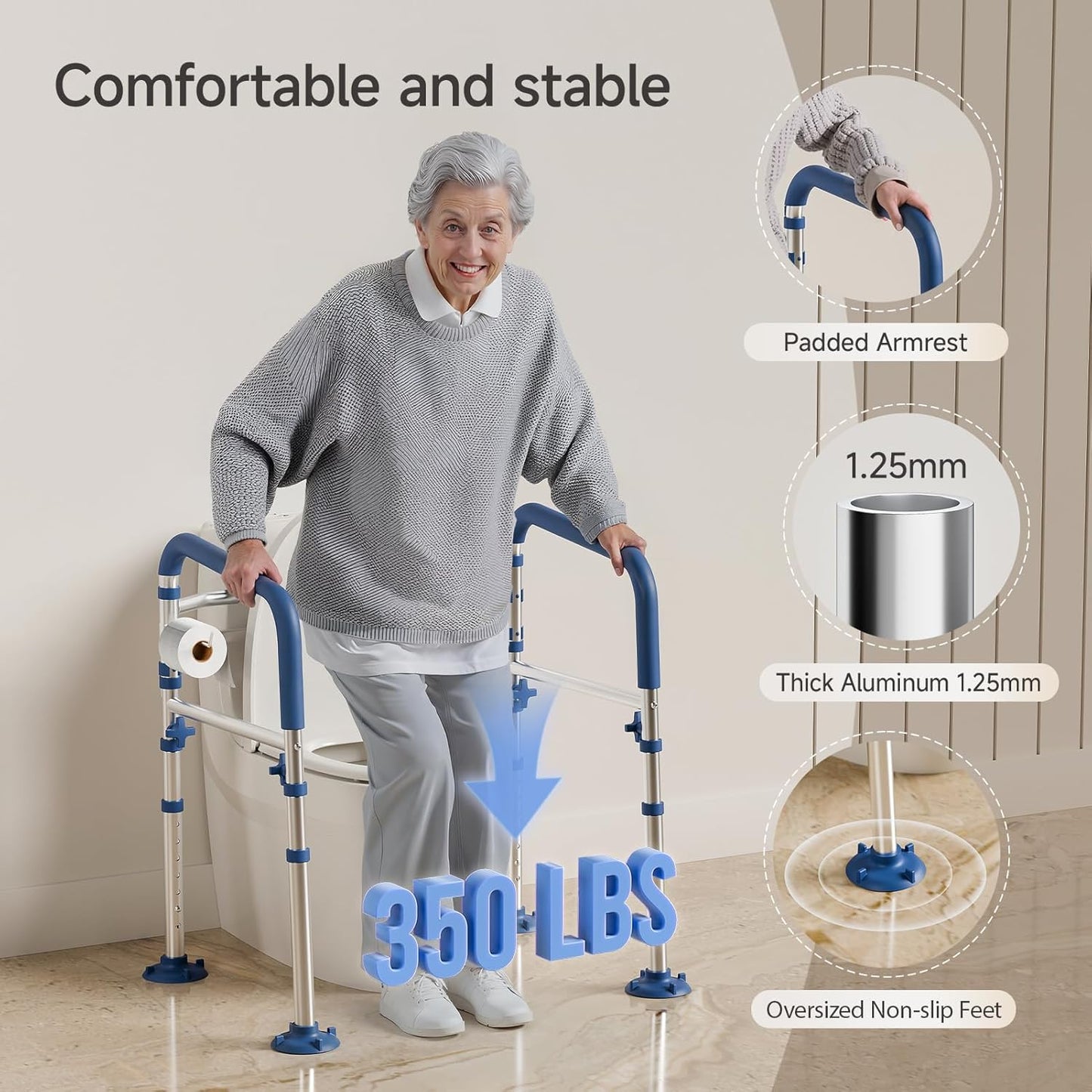 Loyoda Toilet Safety Rails for Seniors