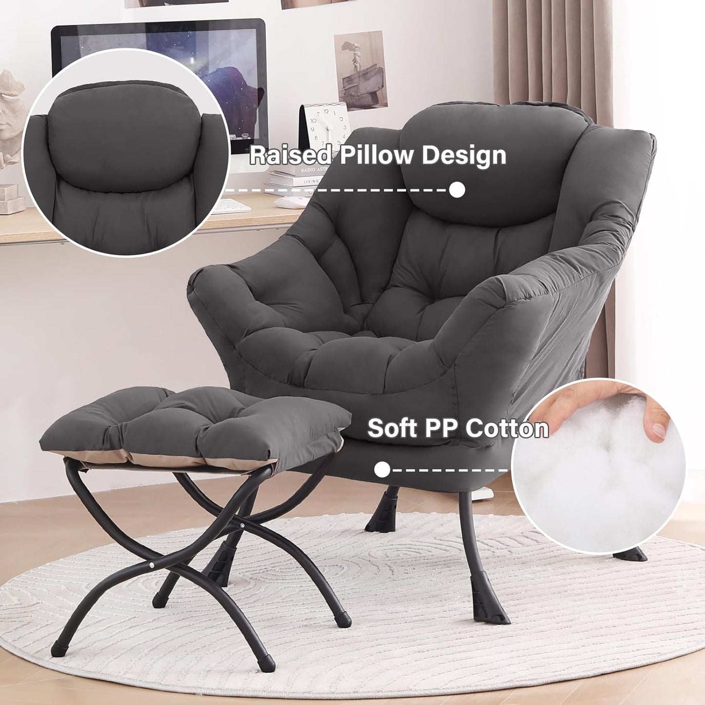 Tiita Modern Large Accent Chair - Canva Home