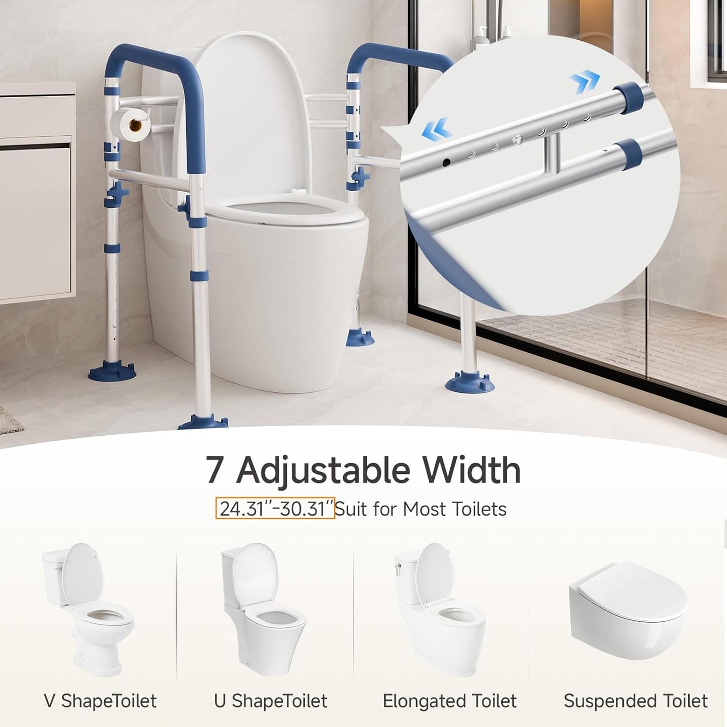 Loyoda Toilet Safety Rails for Seniors