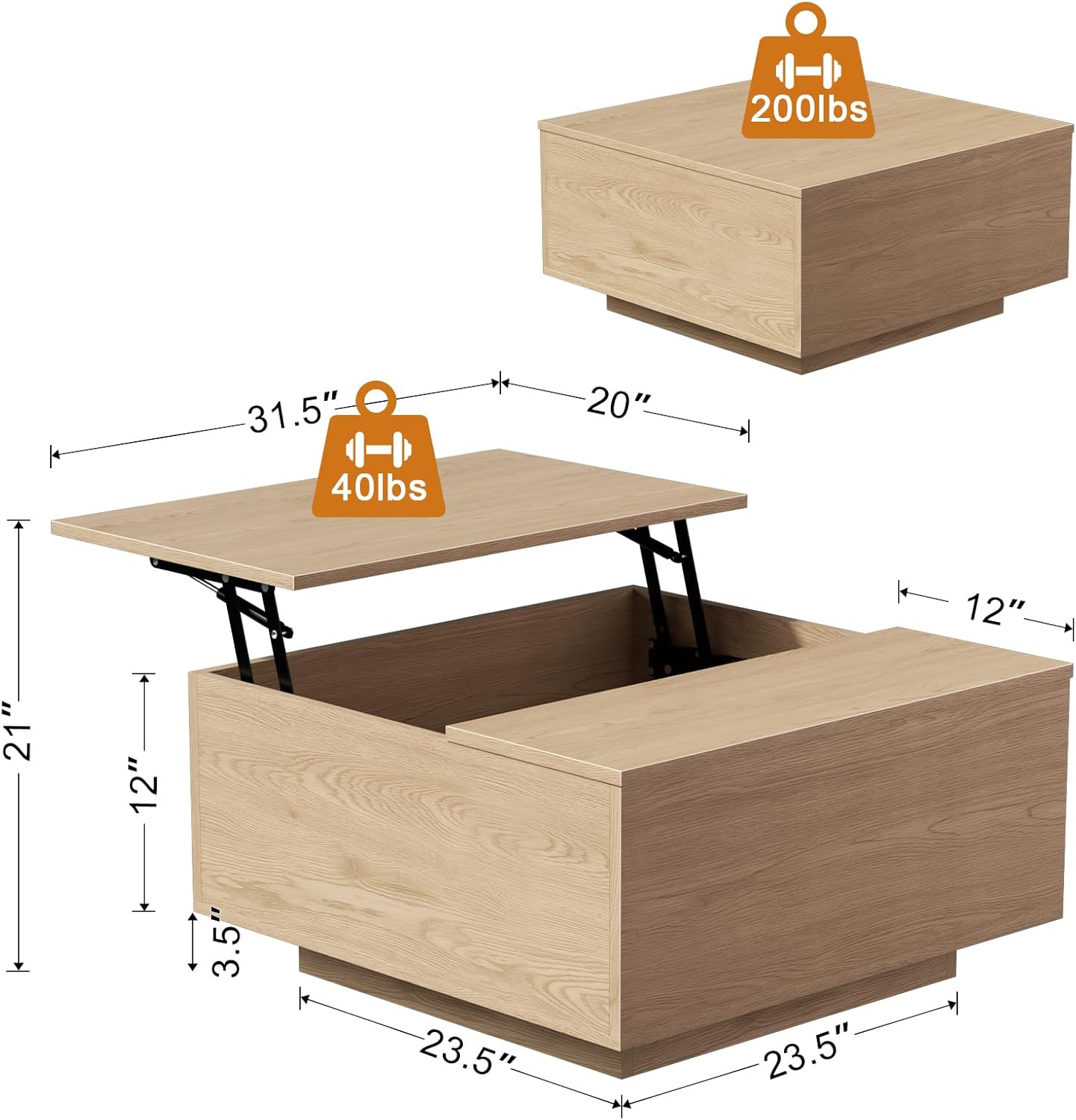 Fabato Lift Top Coffee Table
