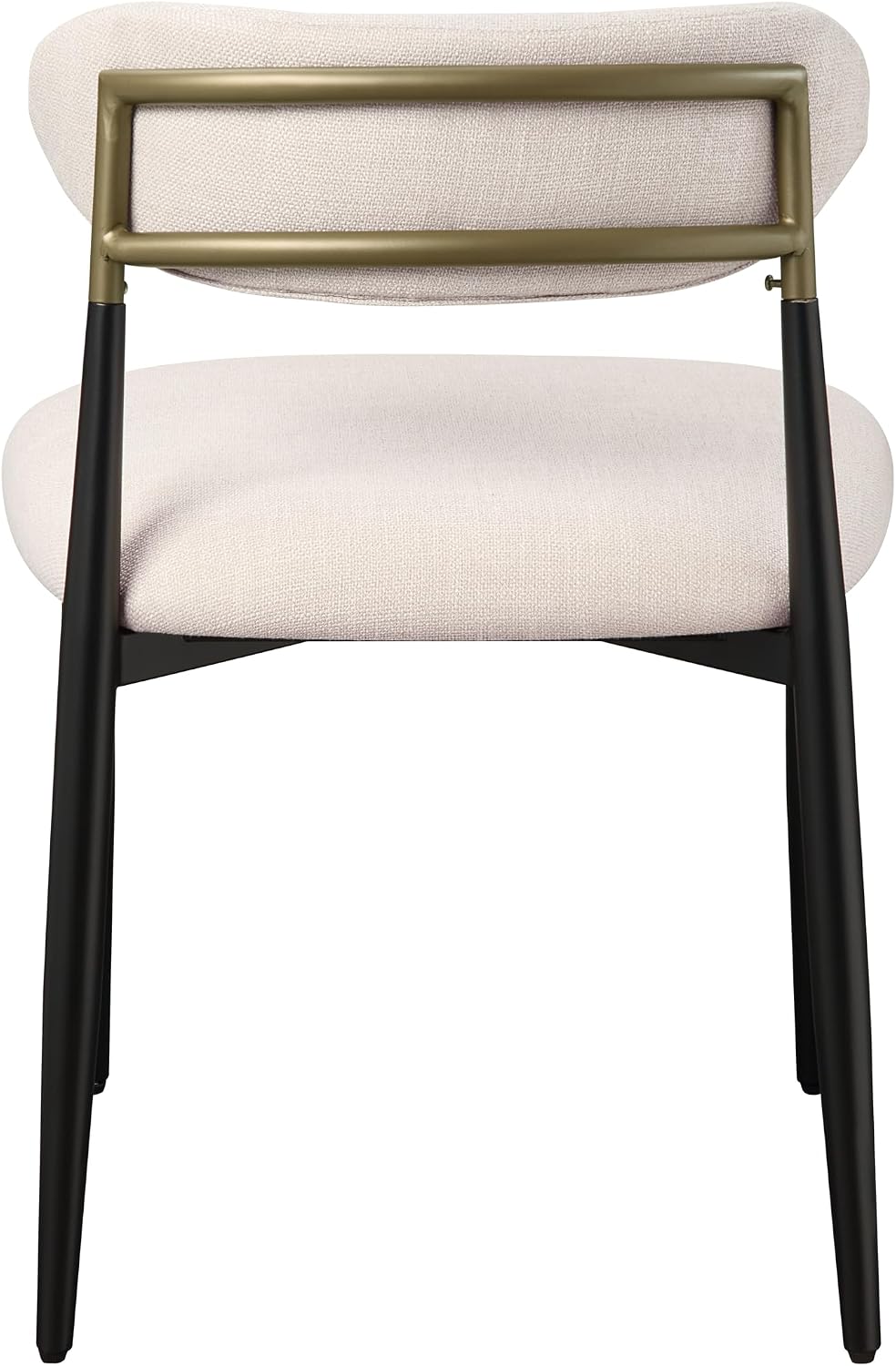 Upholstered Side Chair in Beige & Black