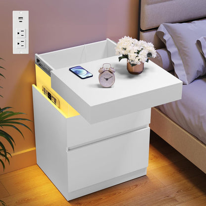 Modern Bedside Table with 2 Drawers