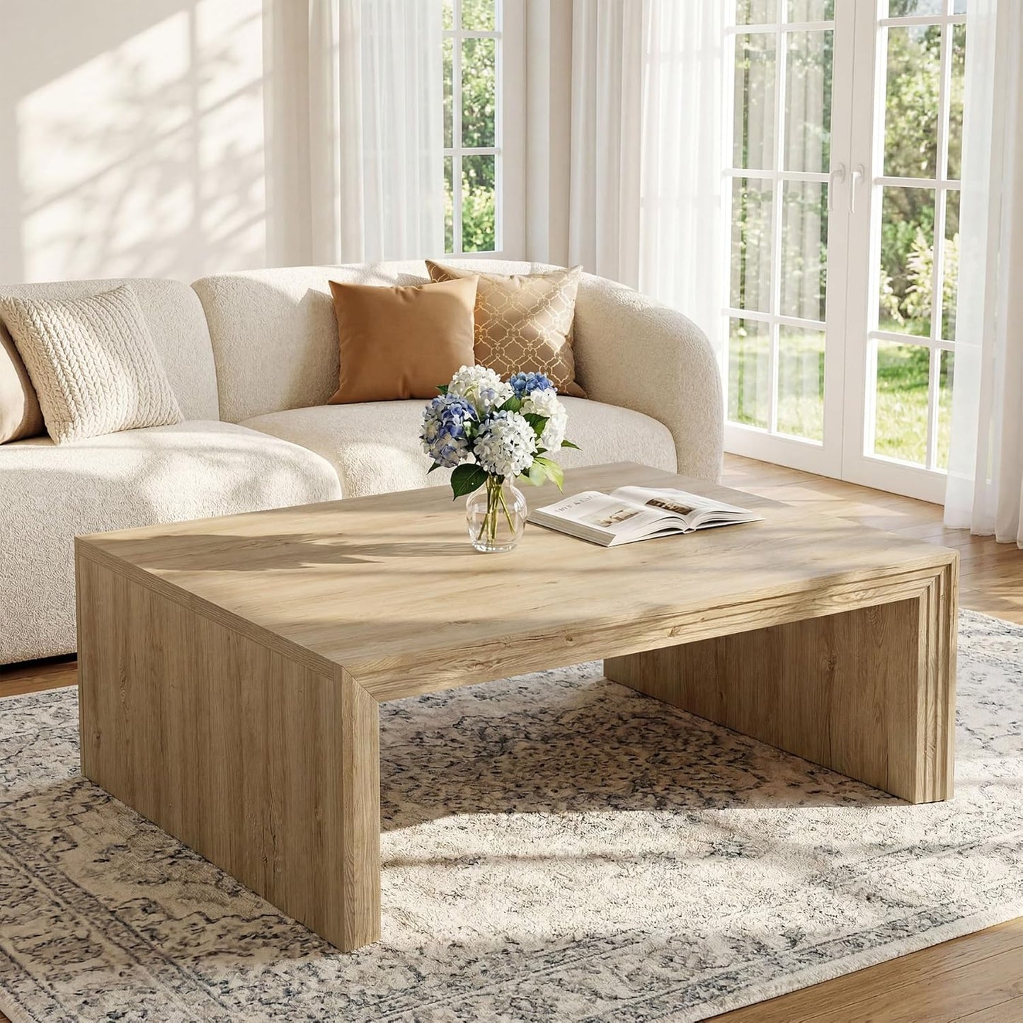 47-Inch Rectangle Coffee Table - Canva Home