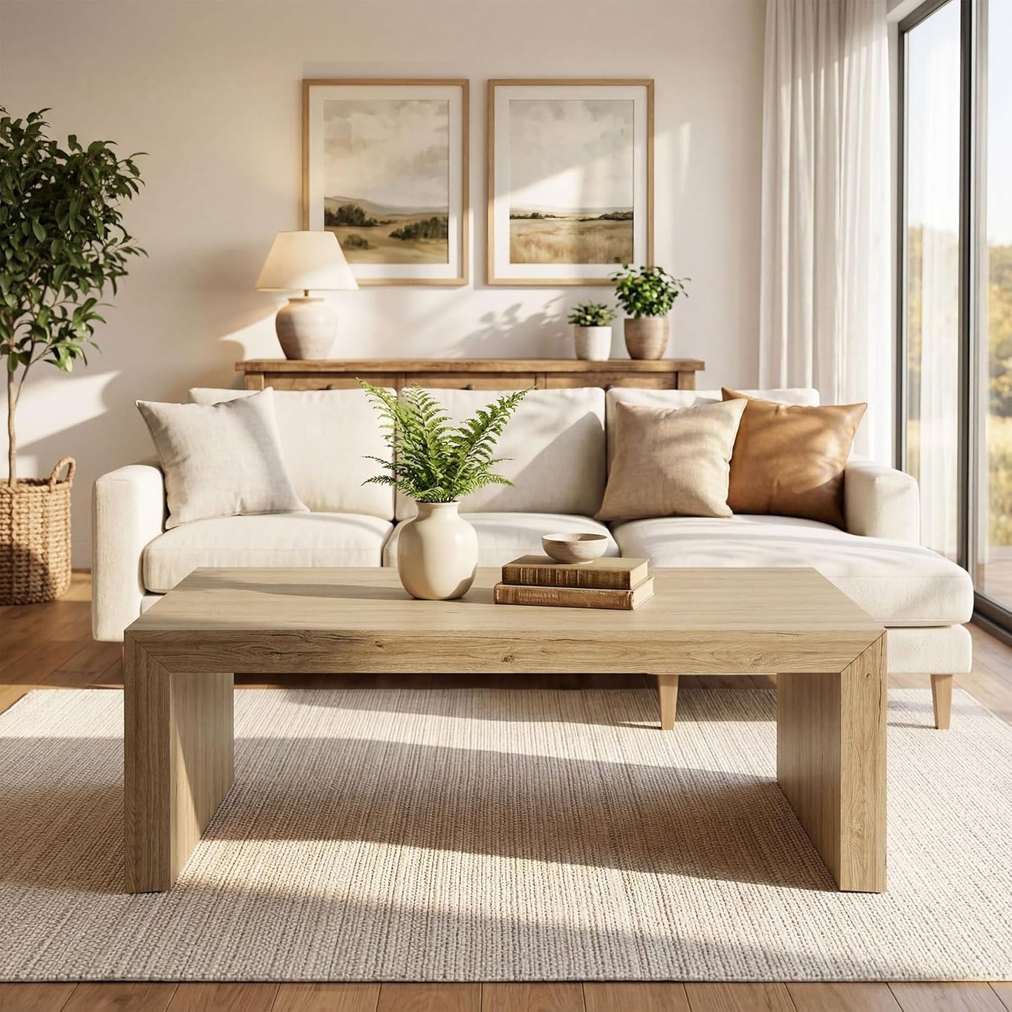 47-Inch Rectangle Coffee Table - Canva Home