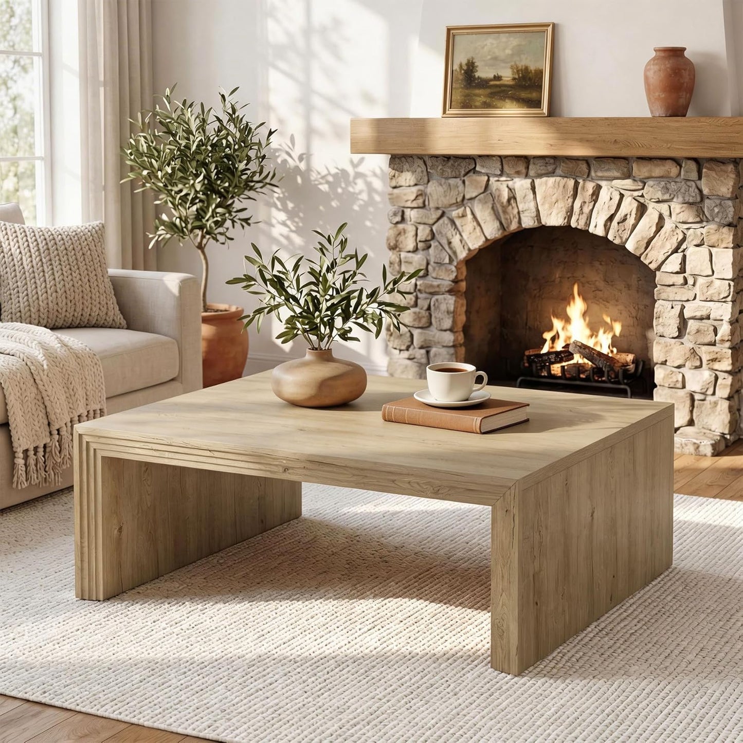 47-Inch Rectangle Coffee Table - Canva Home