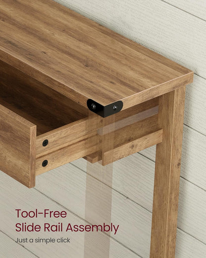 Narrow Entryway Table with 3 Drawers