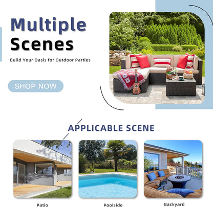 5 Piece Outdoor Patio Furniture Sets - Canva Home