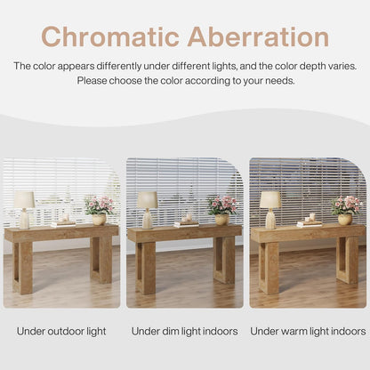63-Inch Long Console Table Wooden Rectangular Sofa - Canva Home