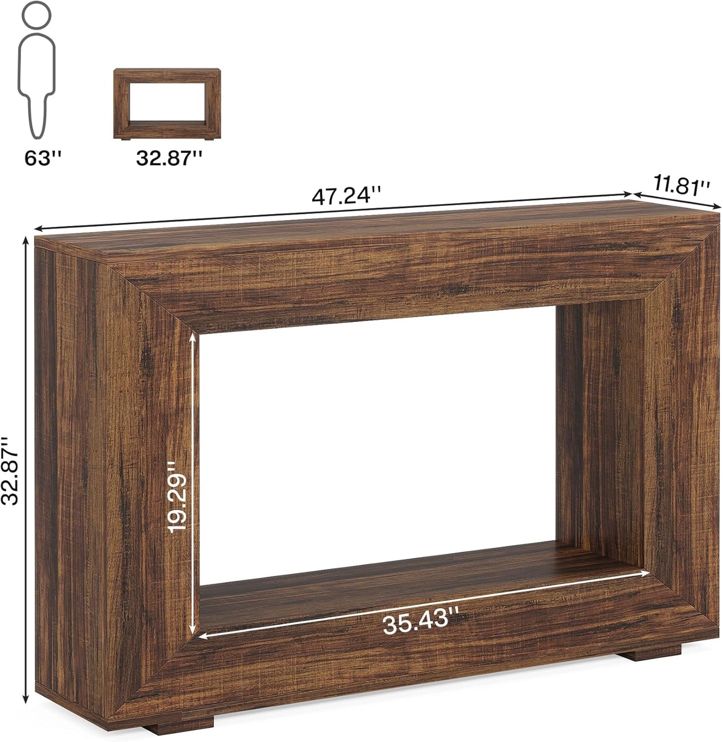47" Entryway Console Table with Storage - Canva Home
