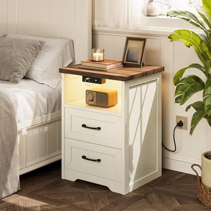 Ara 3-Piece Bedroom Set – 47" Wide 6-Drawer Dresser + 2 Farmhouse Nightstands with 2 Drawers