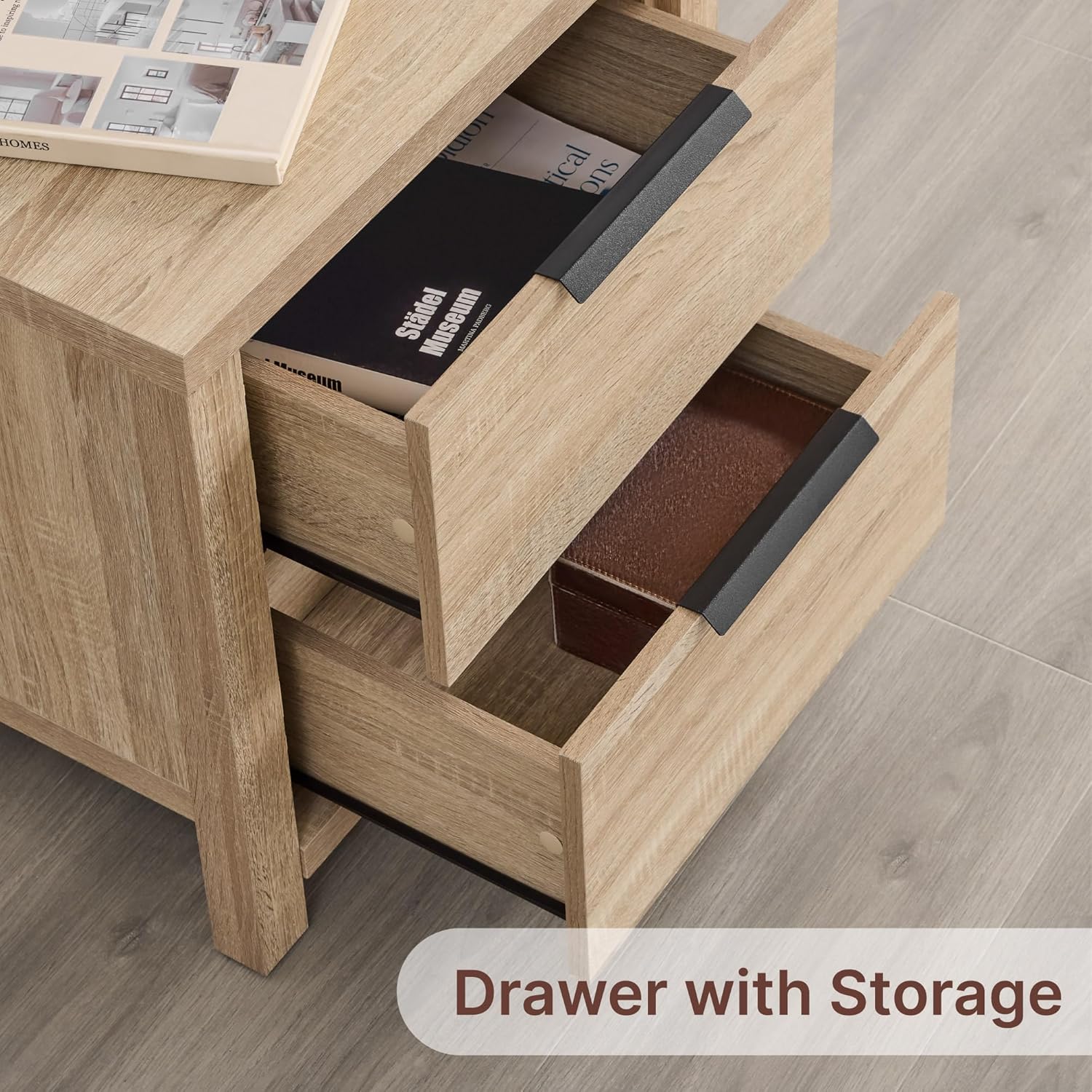 3 Pieces Bedroom Set, Queen Size Wood Platform Bed Frame and 2 Nightstands - Canva Home