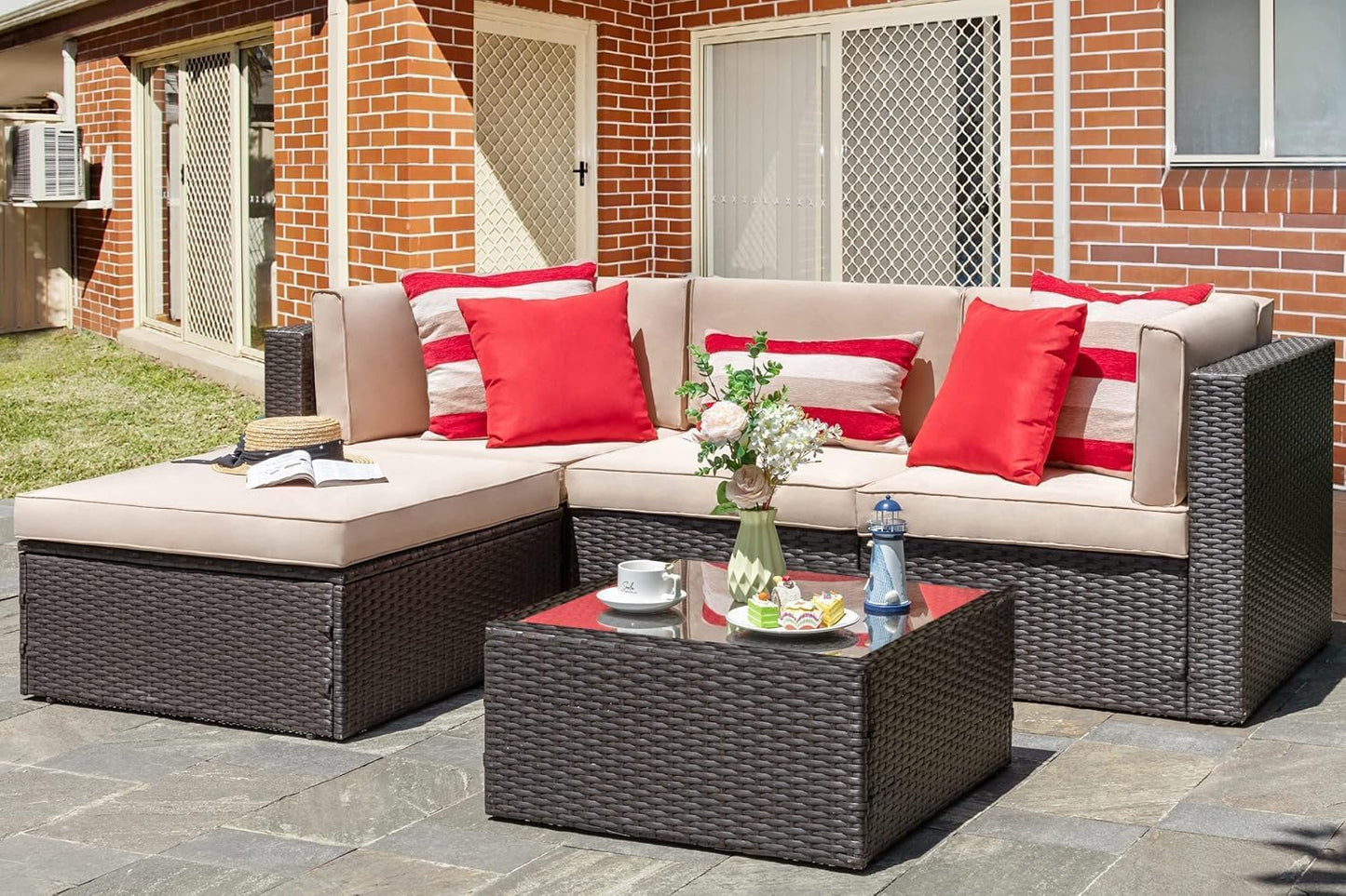 5 Piece Outdoor Patio Furniture Sets - Canva Home