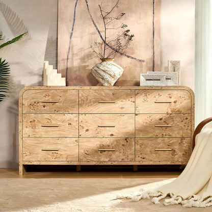 63" Ellie Curved 9-Drawer Dresser