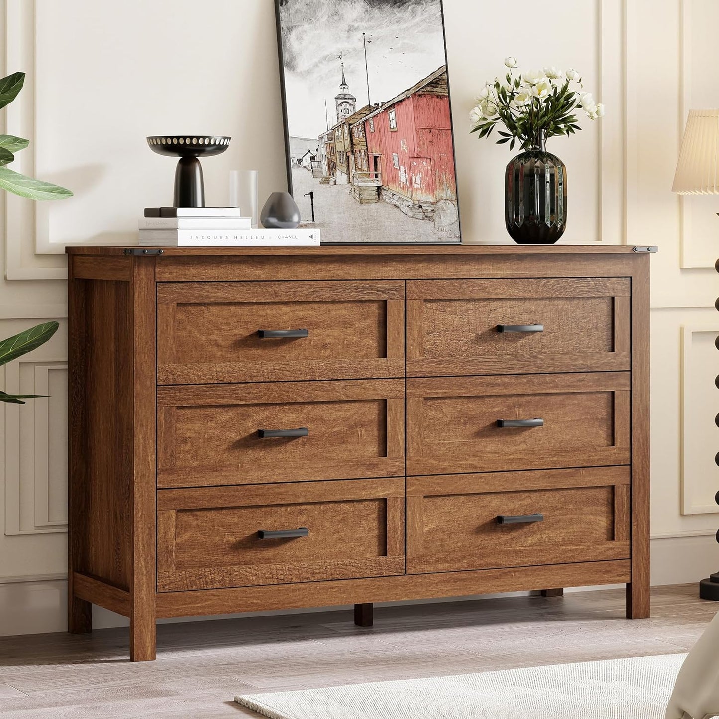 EazeHome 3-Piece Bedroom Set – 6-Drawer Dresser & Set of 2 Nightstands