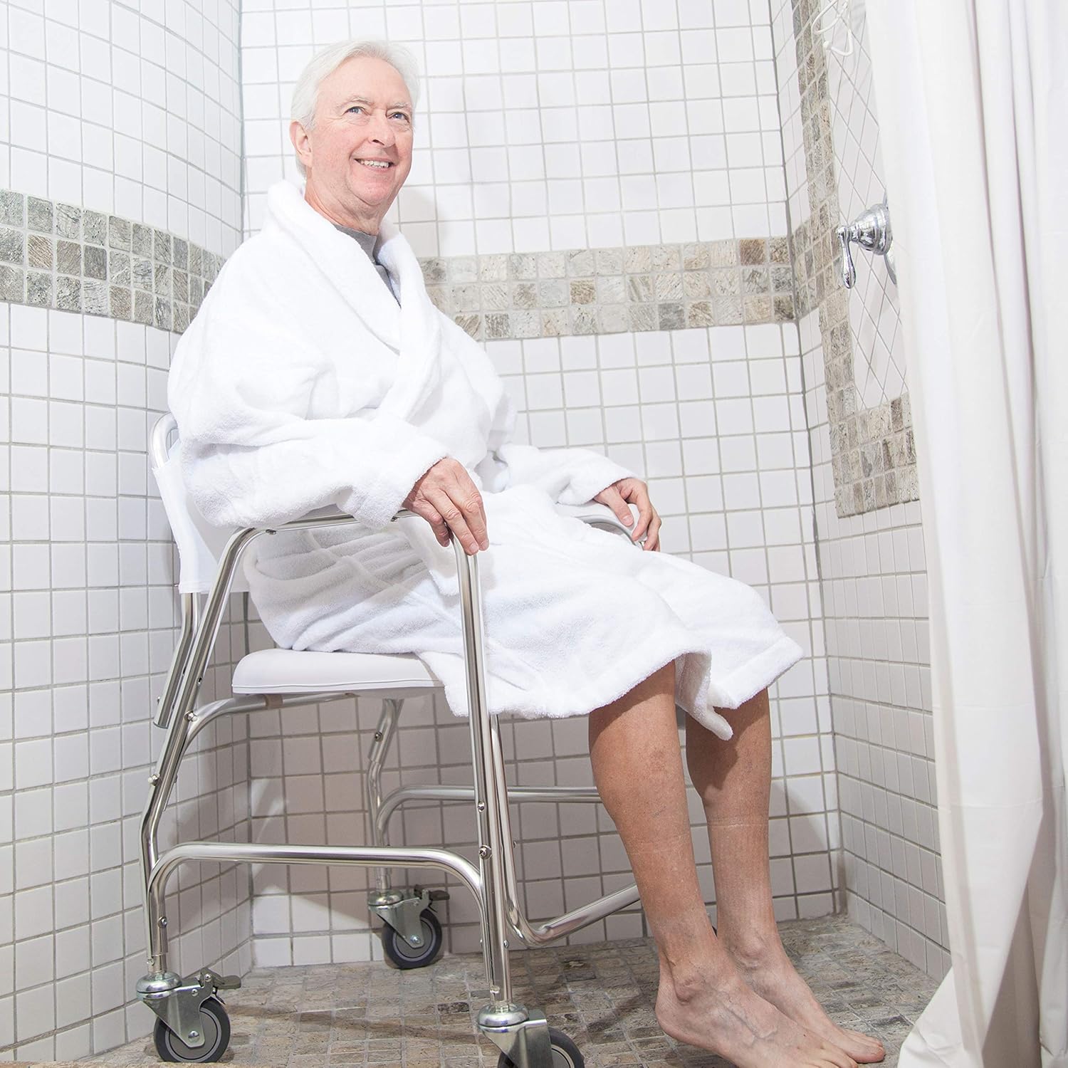 Senior Rolling Shower Chair - Canva Home