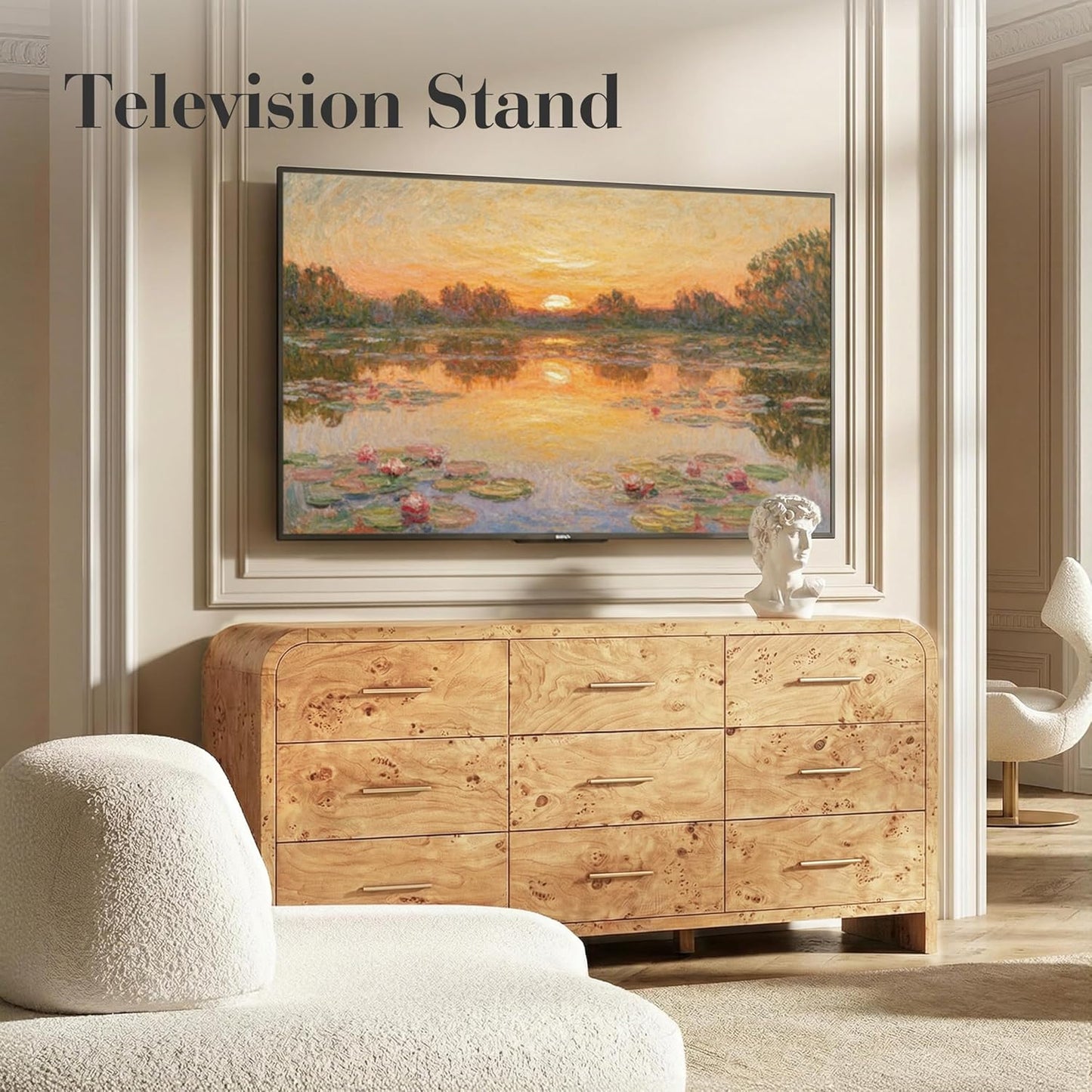 63" Ellie Curved 9-Drawer Dresser
