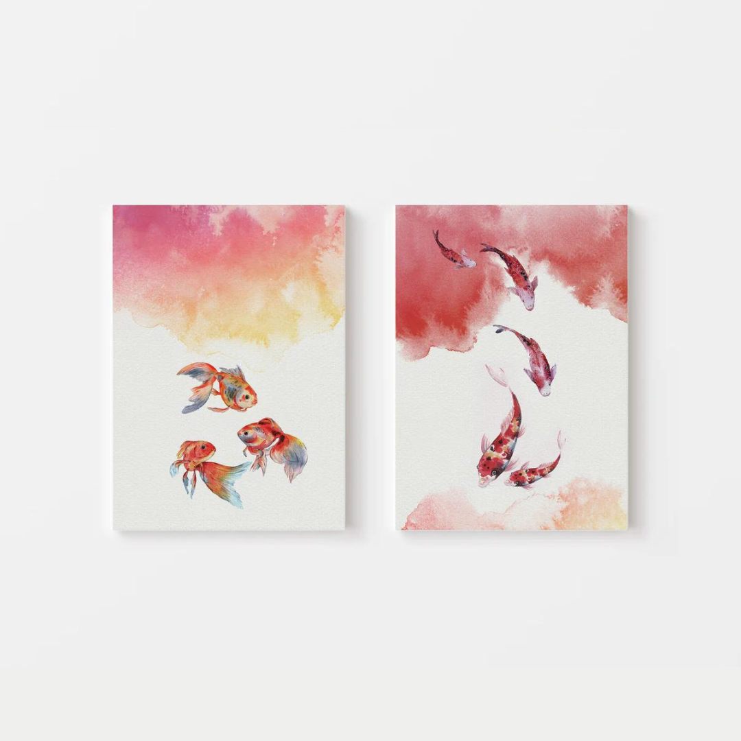 Watercolour Koi Canvas