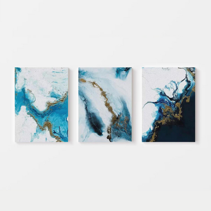 Abstract Blue Splash Canvas