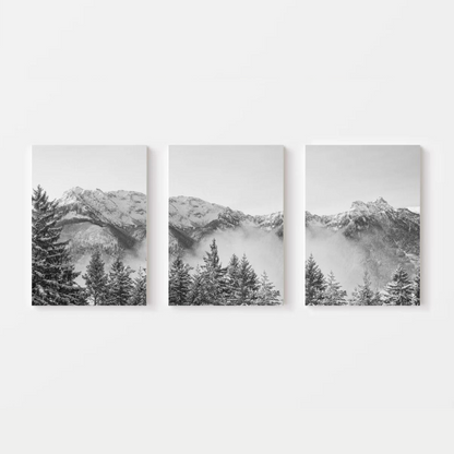 Black And White Mountains Canvas