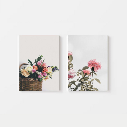 Basket Flower Canvas