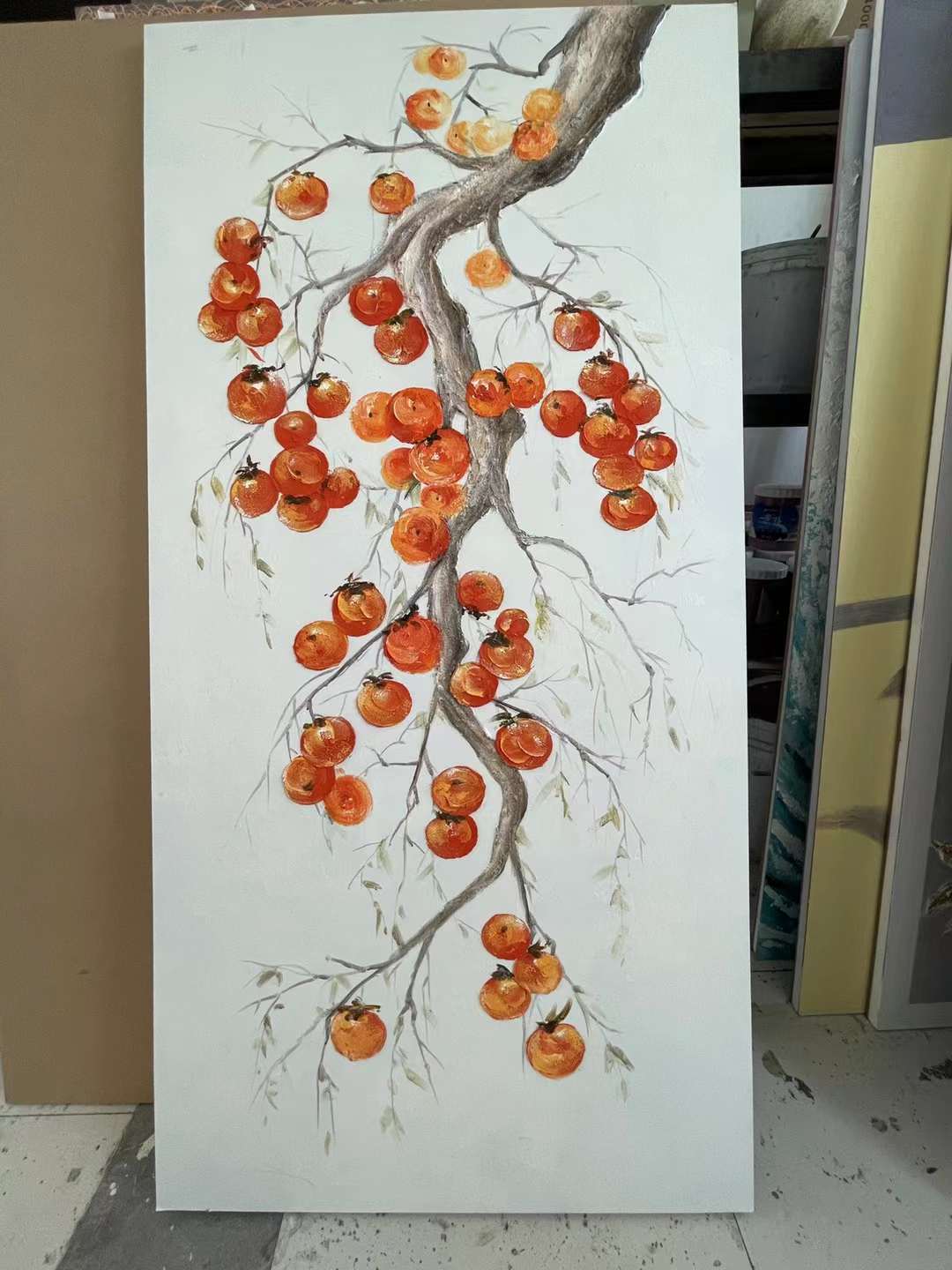 Cherry Branch Oil Painting