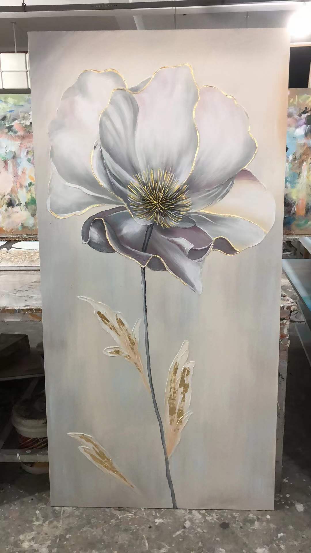 Gold Flower Oil Painting