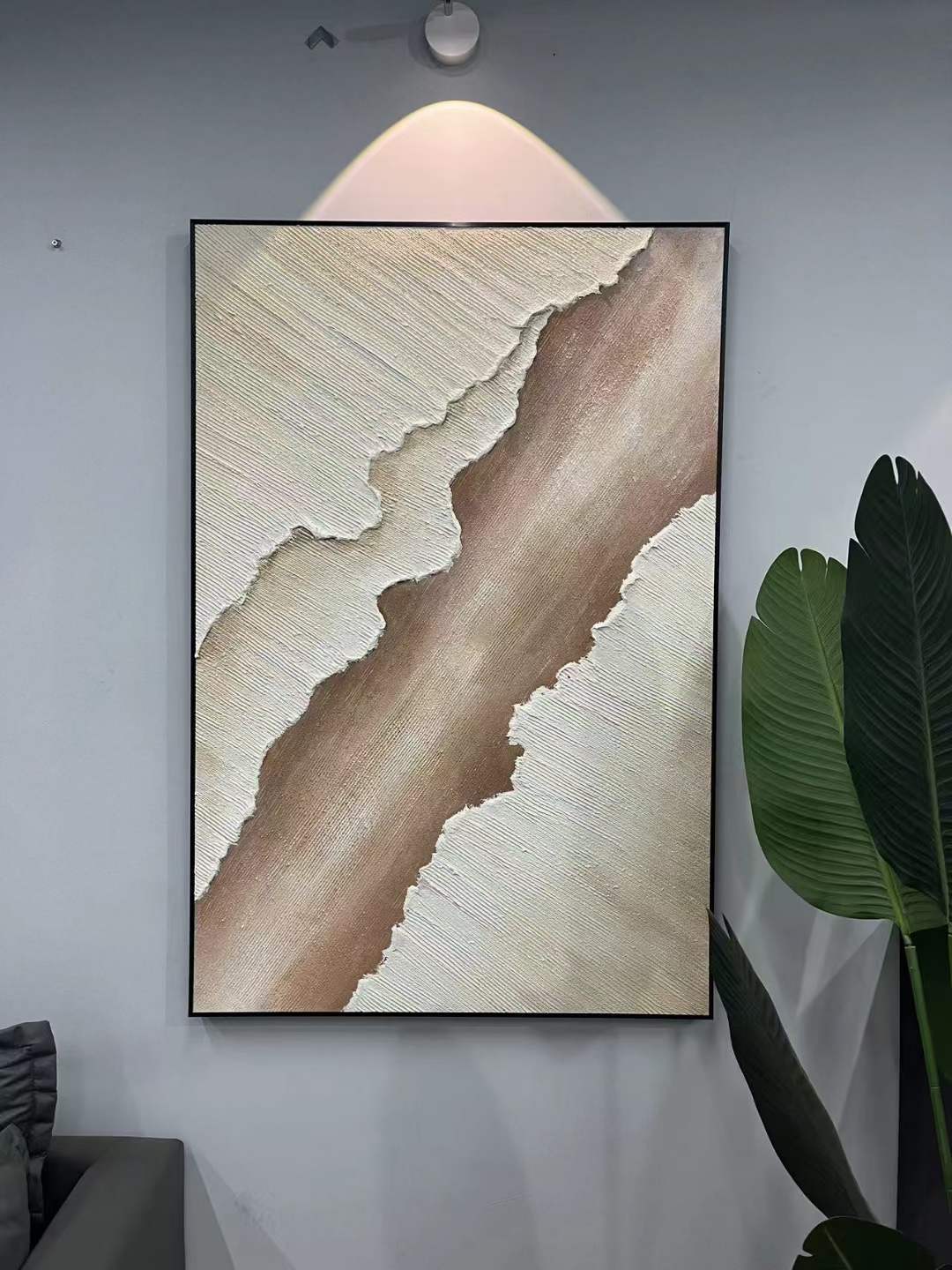 Abstract Brown & Beige Oil Painting