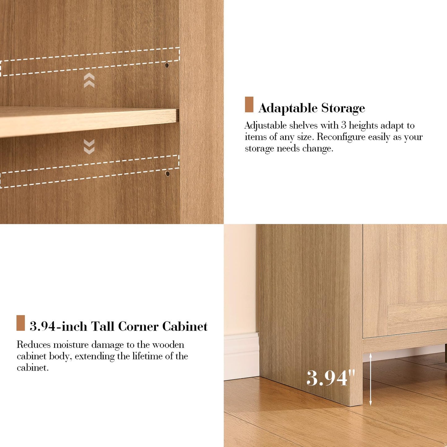 Vintagearth 77" Tall Pantry Cabinet - Canva Home