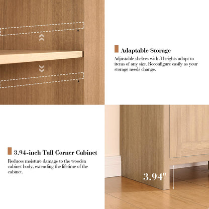 Vintagearth 77" Tall Pantry Cabinet - Canva Home