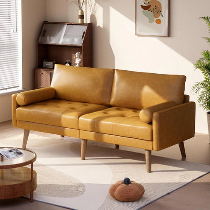 Modern Leather Loveseat Couch