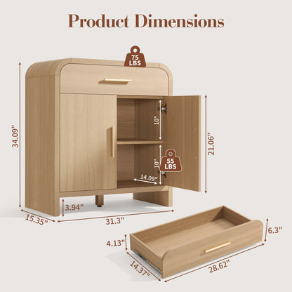 31.3" Sideboard Buffet Cabinet