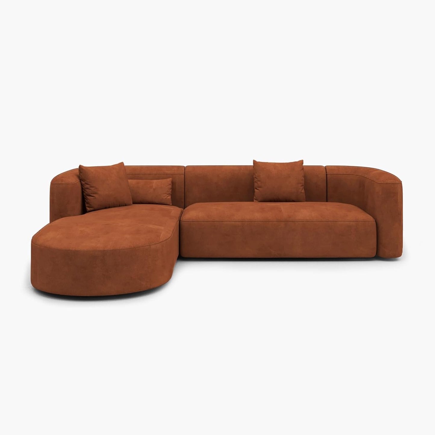 Acann Luxury Modern Tight Curved Back Velvet Sofa