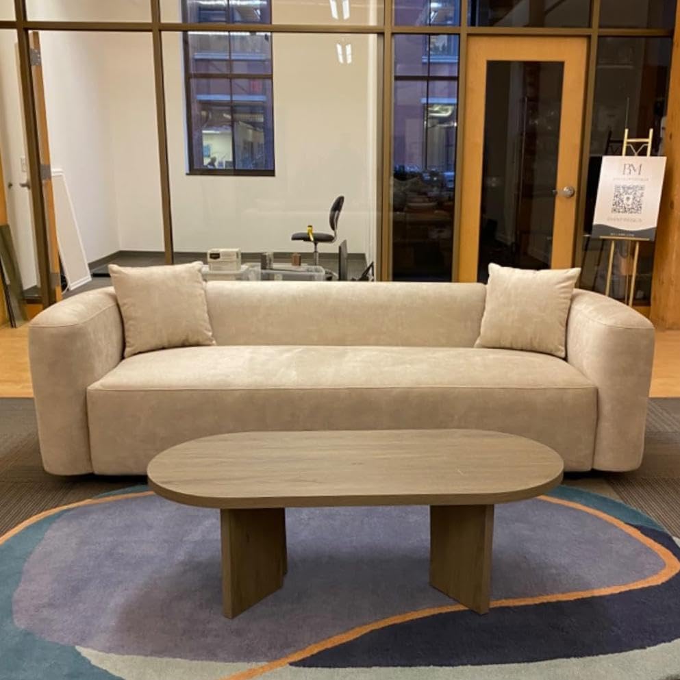 Acann Luxury Modern Tight Curved Back Velvet Sofa