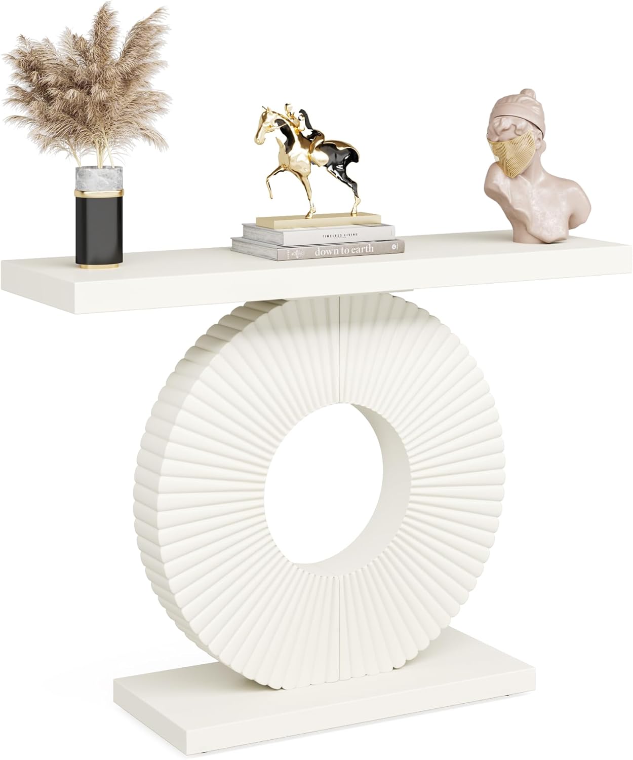 Tribesigns Modern Console Table with Geometric Base