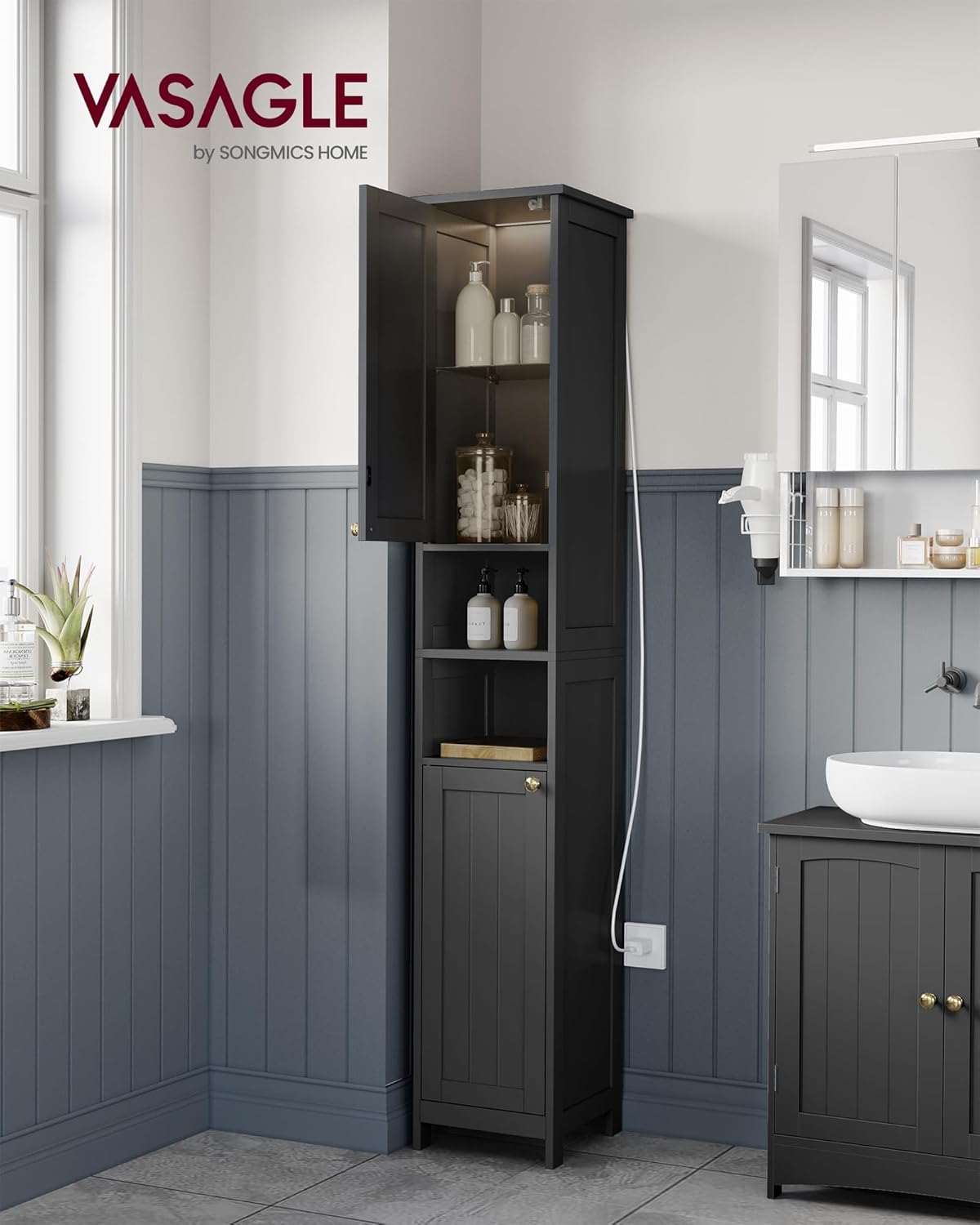 11.8" Tall Storage Cabinet with Lights