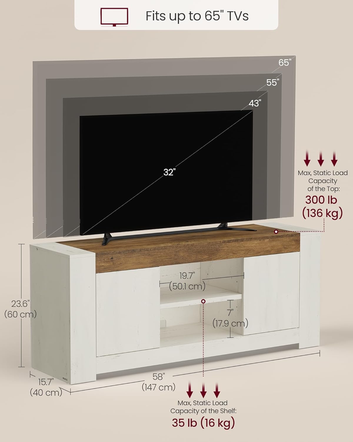 White Farmhouse TV Stand