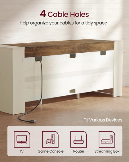 White Farmhouse TV Stand