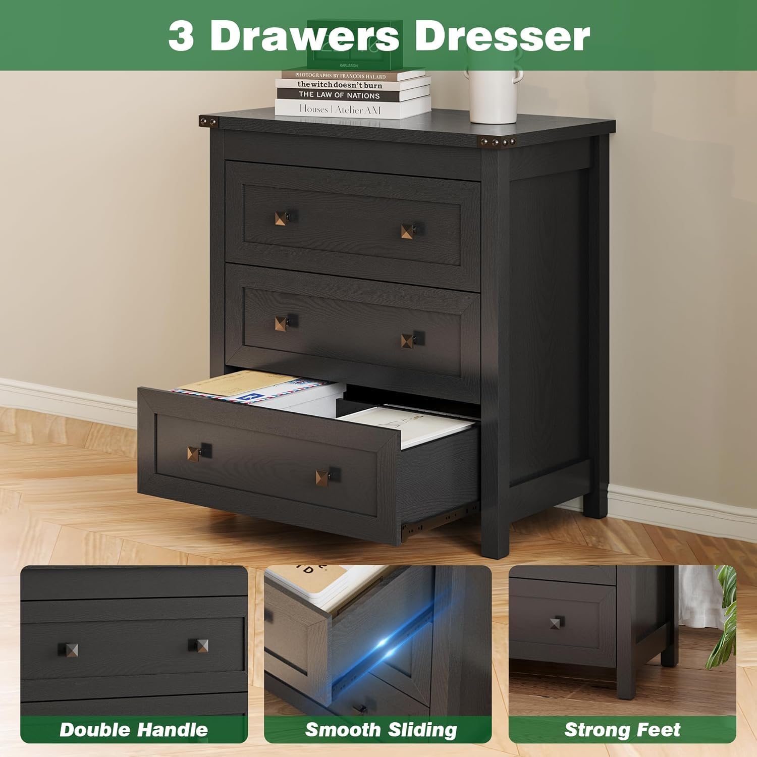 27.55" Wide Small Chests of Drawers - Canva Home