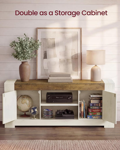 White Farmhouse TV Stand