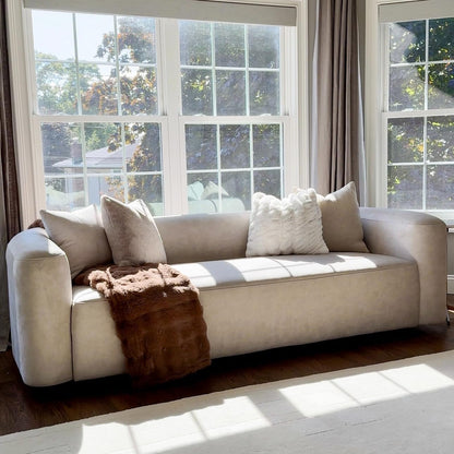 Acann Luxury Modern Tight Curved Back Velvet Sofa