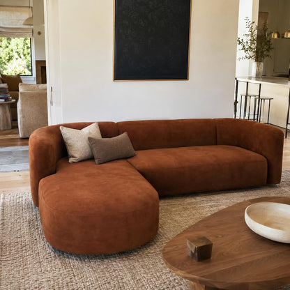 Acann Luxury Modern Tight Curved Back Velvet Sofa