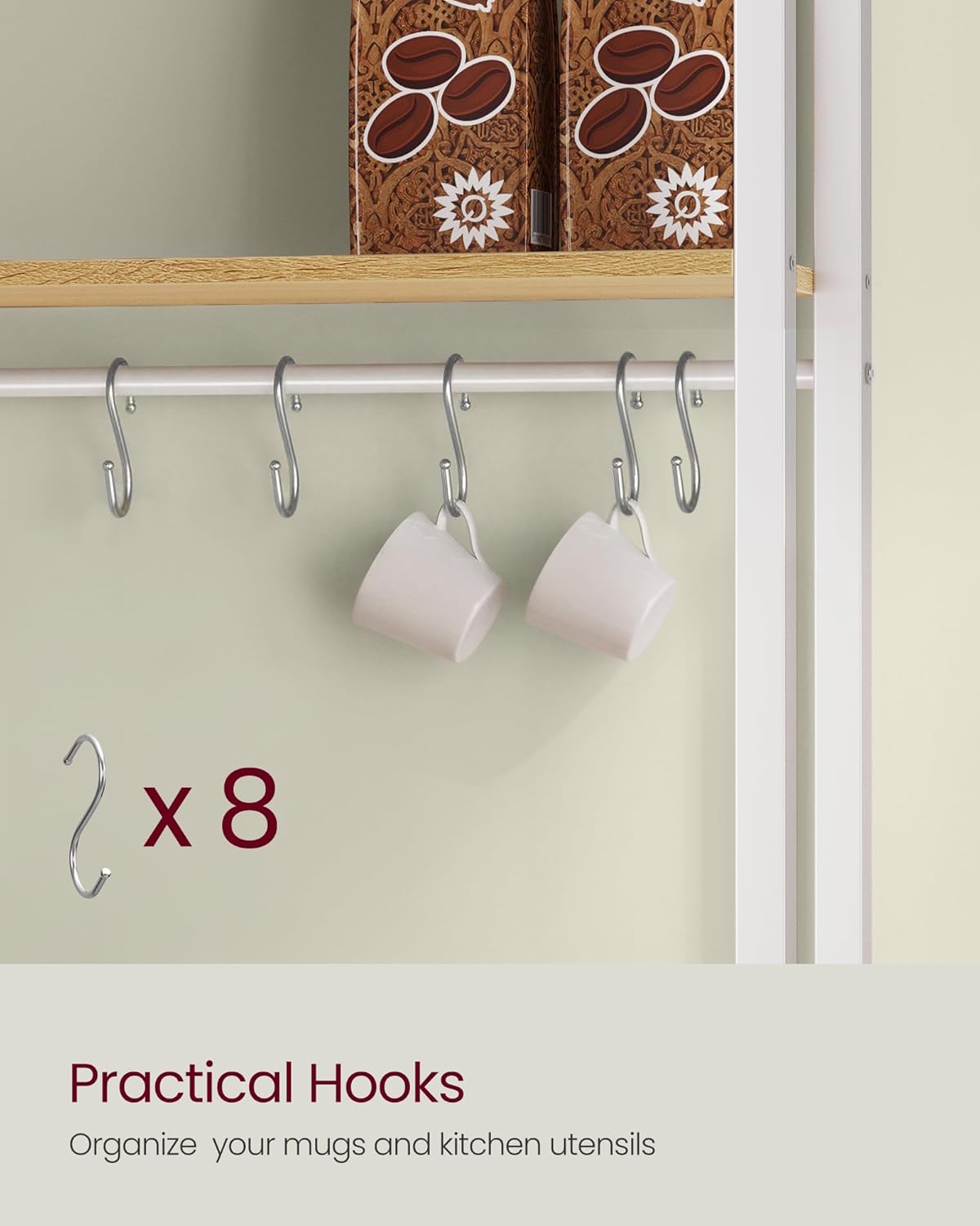 Kitchen Bakers Rack with Power Outlet
