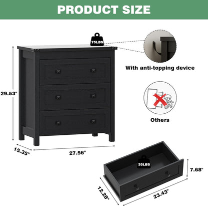 27.55" Wide Small Chests of Drawers - Canva Home