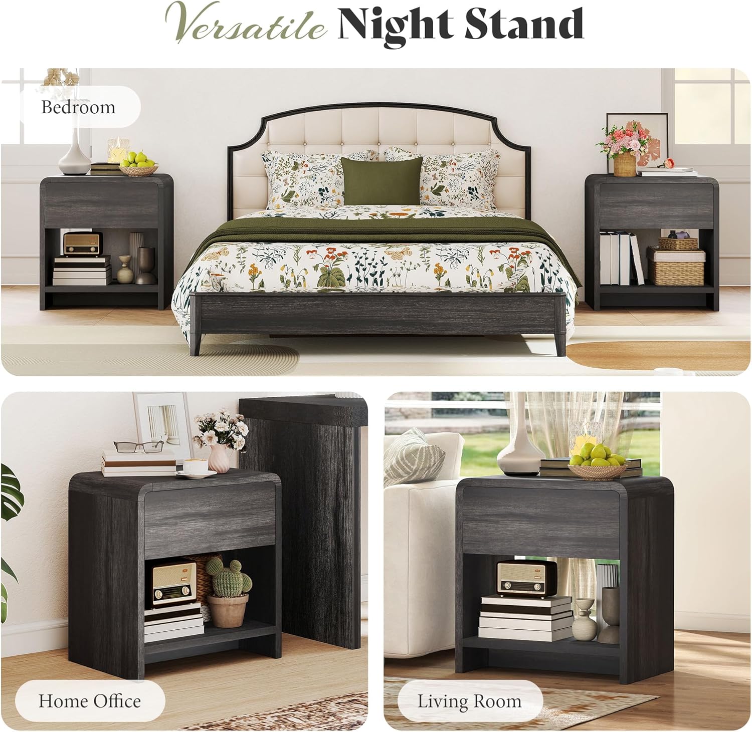 Modern 4-Piece Bedroom Furniture Set with 5-Drawer Dresser - Canva Home