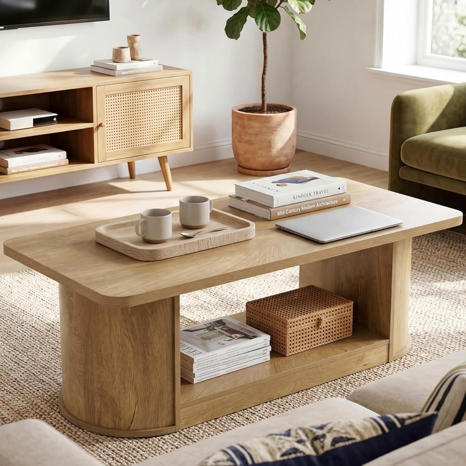 47-Inch Rectangle Coffee Table - Canva Home