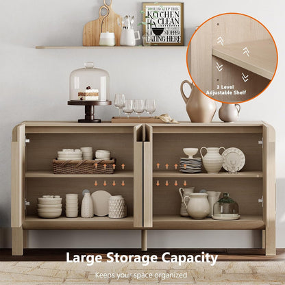 63" W Large Buffet Sideboard Cabinet