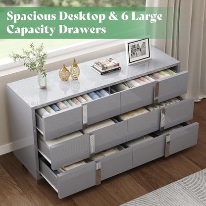3 Piece Bedroom Set, Two 23.6" Nightstands & 6-Drawer Dresser - Canva Home