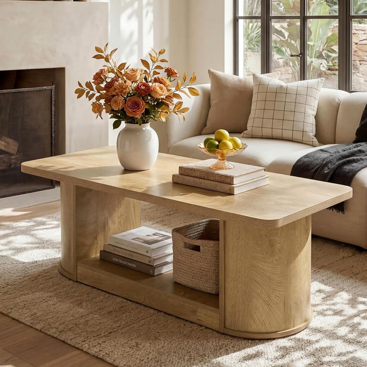 47-Inch Rectangle Coffee Table - Canva Home
